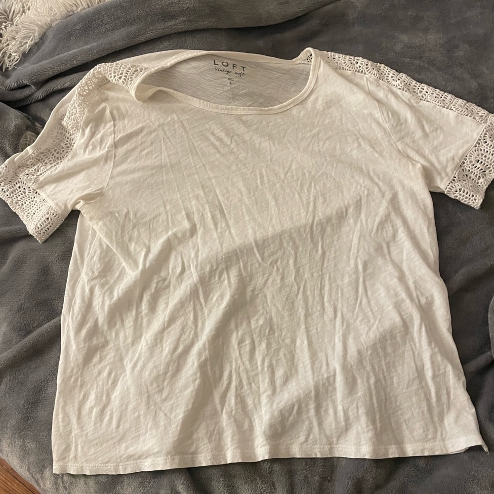 White Loft short sleeve shirt